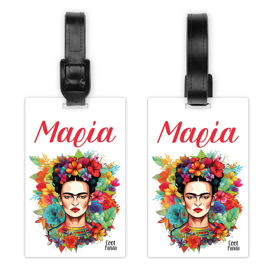 Ταμπελάκι τσάντας ξύλινο “Frida Kahlo”