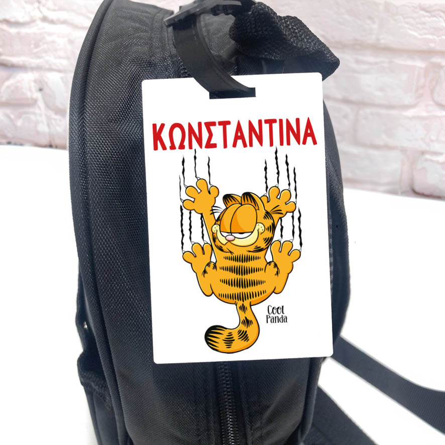 Ταμπελάκι τσάντας ξύλινο “Garfield”