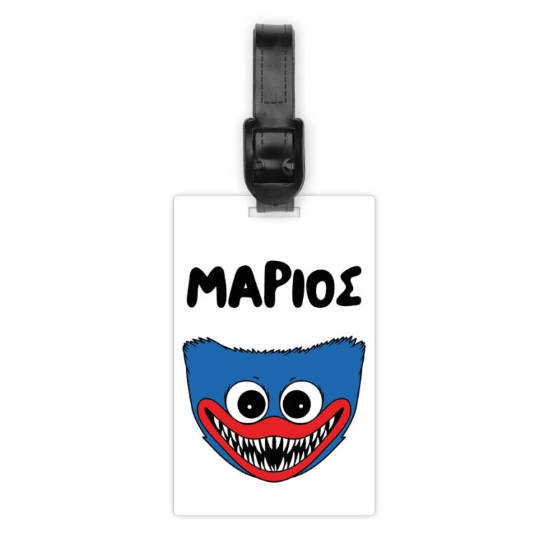 Ταμπελάκι τσάντας ξύλινο “Huggy Wuggy”