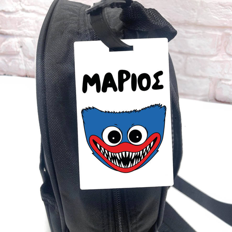 Ταμπελάκι τσάντας ξύλινο “Huggy Wuggy”