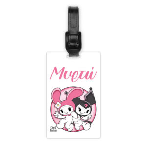 Ταμπελάκι τσάντας ξύλινο “Kuromi”