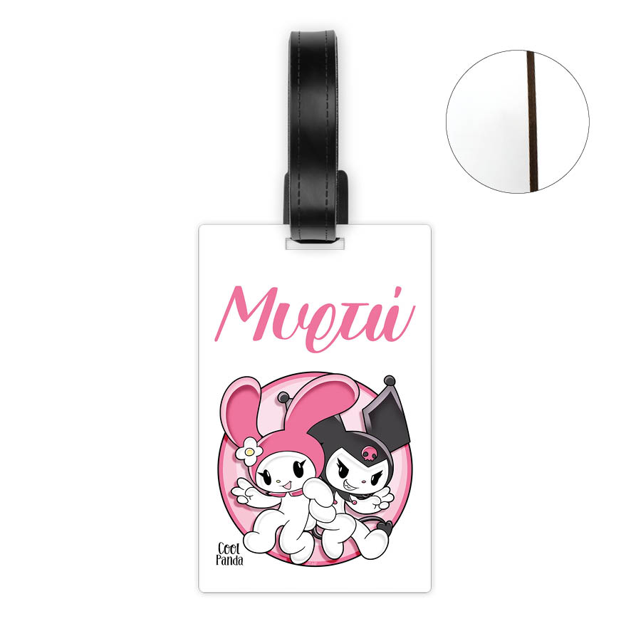 Ταμπελάκι τσάντας ξύλινο “Kuromi”