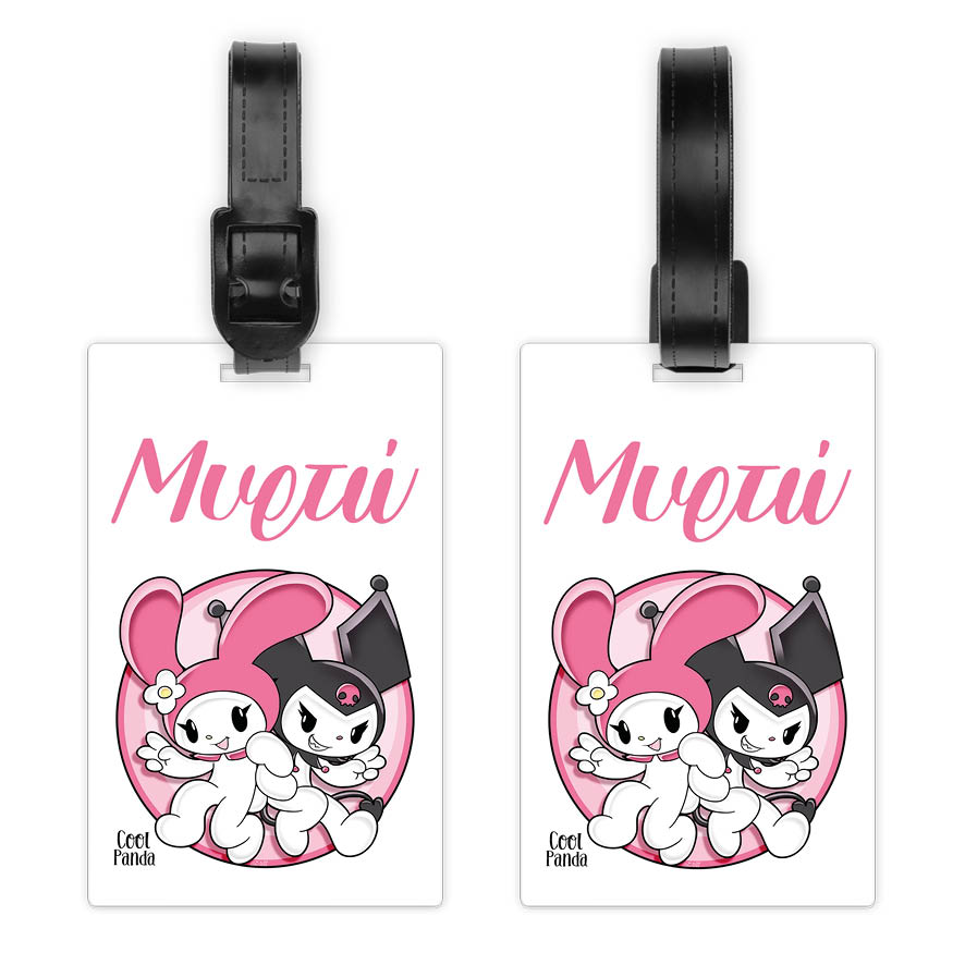 Ταμπελάκι τσάντας ξύλινο “Kuromi”