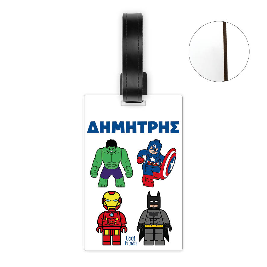 Ταμπελάκι τσάντας ξύλινο “Marvel Heroes”