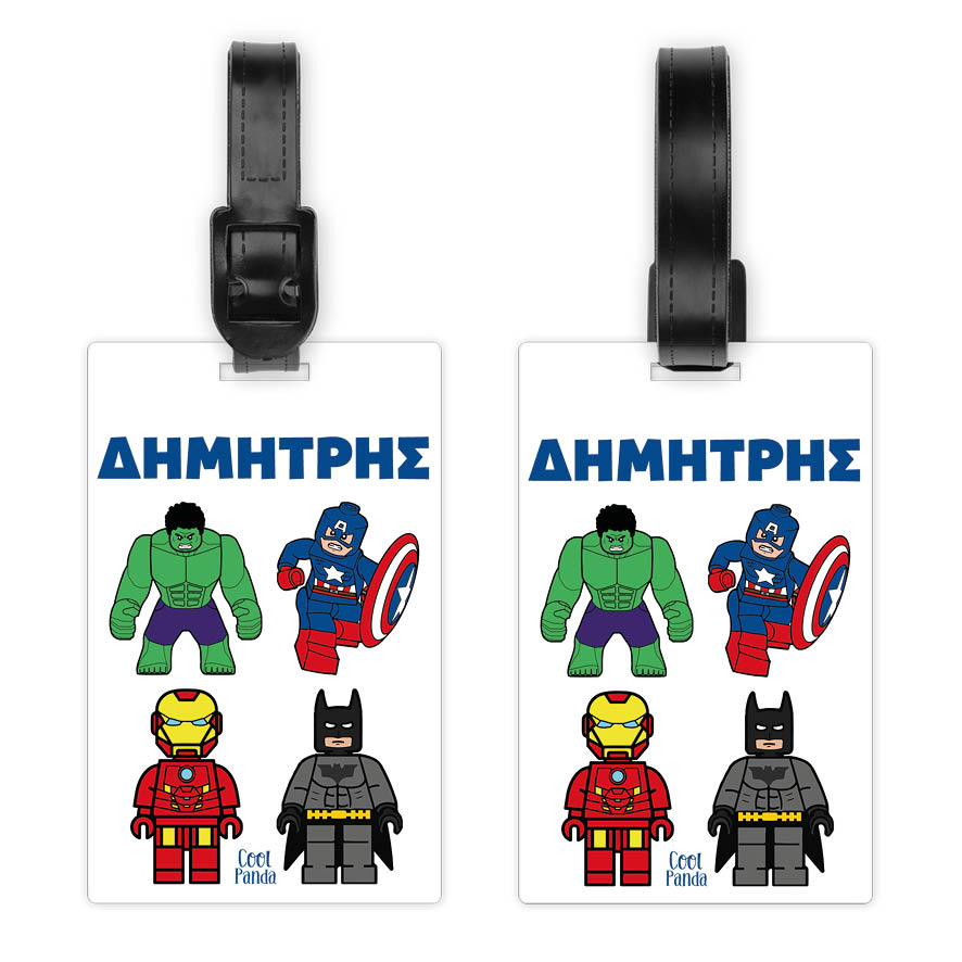 Ταμπελάκι τσάντας ξύλινο “Marvel Heroes”