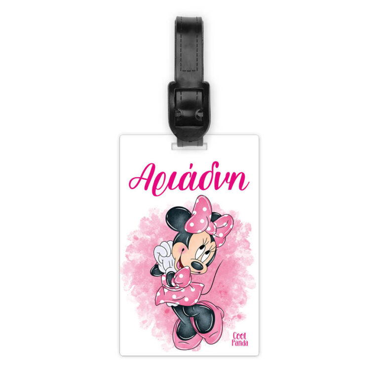 Ταμπελάκι τσάντας ξύλινο “Minnie Mouse”