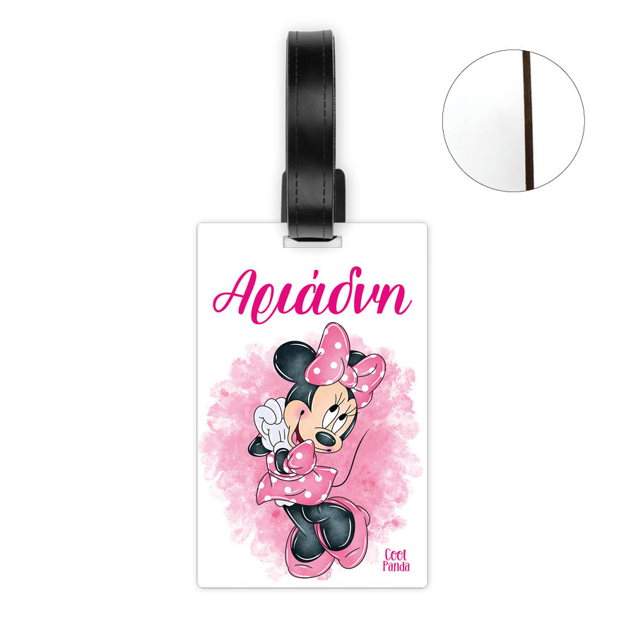 Ταμπελάκι τσάντας ξύλινο “Minnie Mouse”