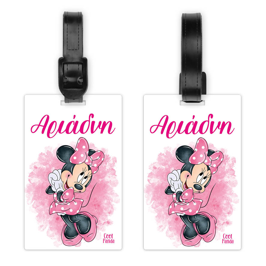 Ταμπελάκι τσάντας ξύλινο “Minnie Mouse”