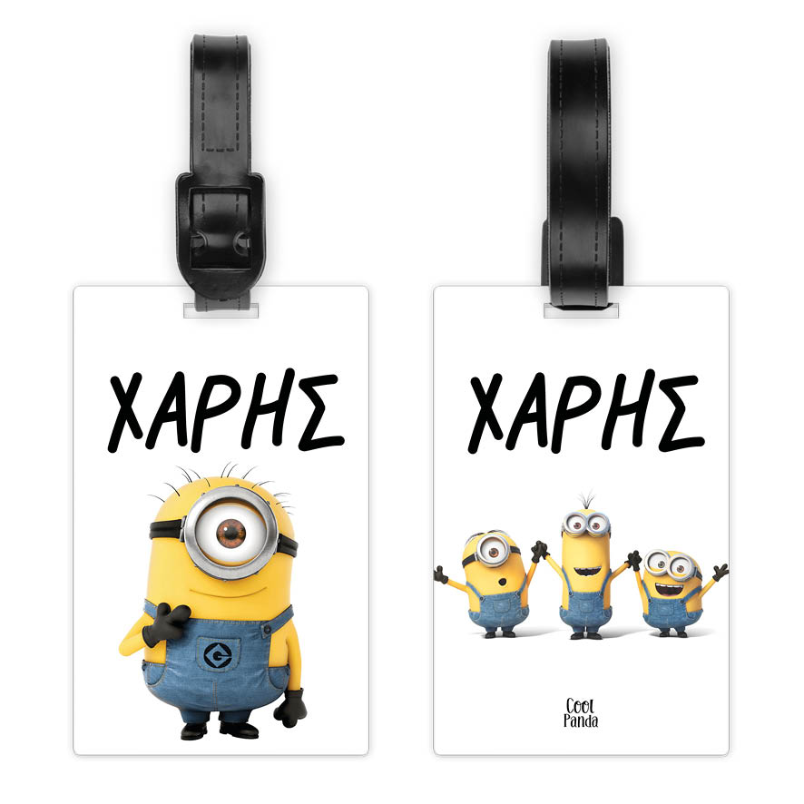 Ταμπελάκι τσάντας ξύλινο “Minnions”