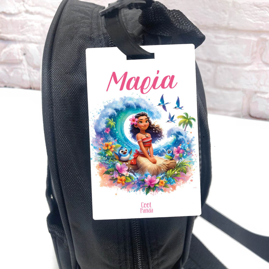 Ταμπελάκι τσάντας ξύλινο “Moana”