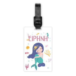 Ταμπελάκι τσάντας ξύλινο “Μωβ Γοργόνες”