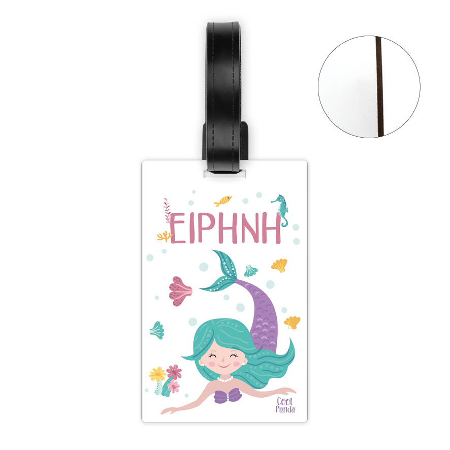 Ταμπελάκι τσάντας ξύλινο “Μωβ Γοργόνες”