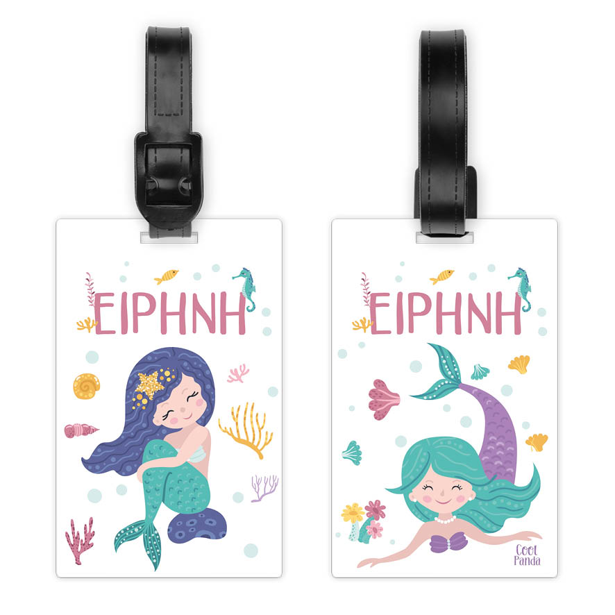 Ταμπελάκι τσάντας ξύλινο “Μωβ Γοργόνες”