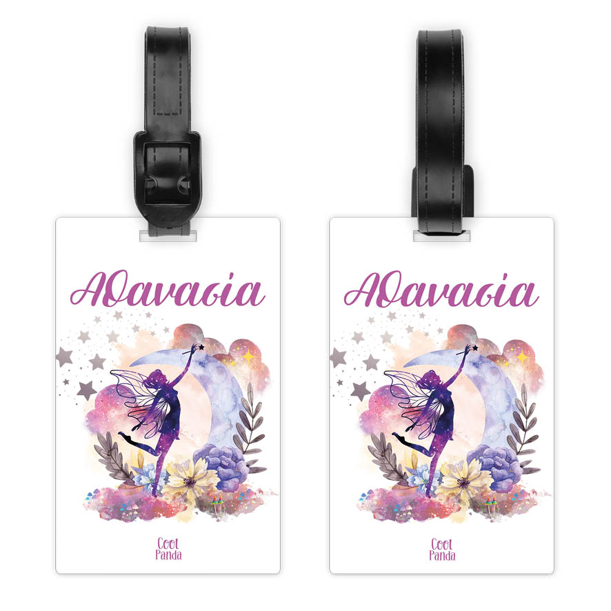 Ταμπελάκι τσάντας ξύλινο “Μωβ Νεράιδα”