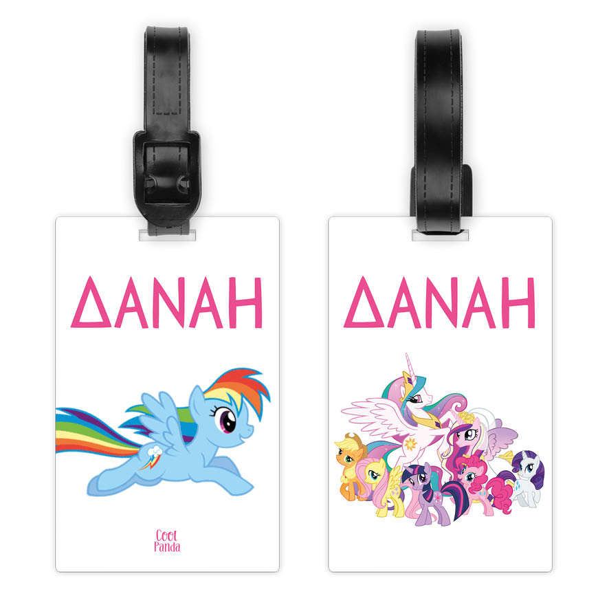 Ταμπελάκι τσάντας ξύλινο “My little ponny”