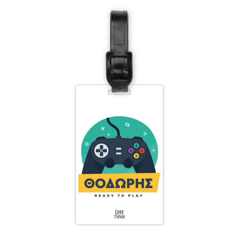 Ταμπελάκι τσάντας ξύλινο “Playstation”