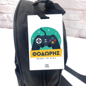 Ταμπελάκι τσάντας ξύλινο “Playstation”