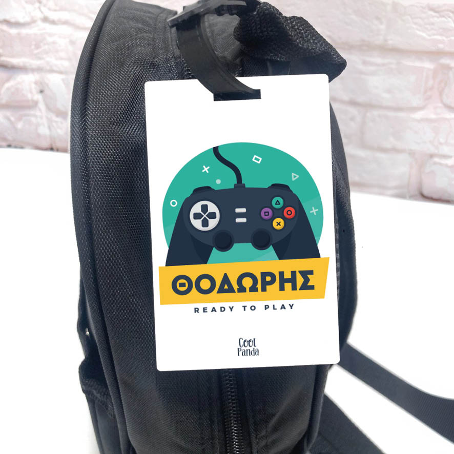 Ταμπελάκι τσάντας ξύλινο “Playstation”