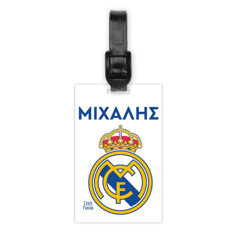 Ταμπελάκι τσάντας ξύλινο “Real madrid”