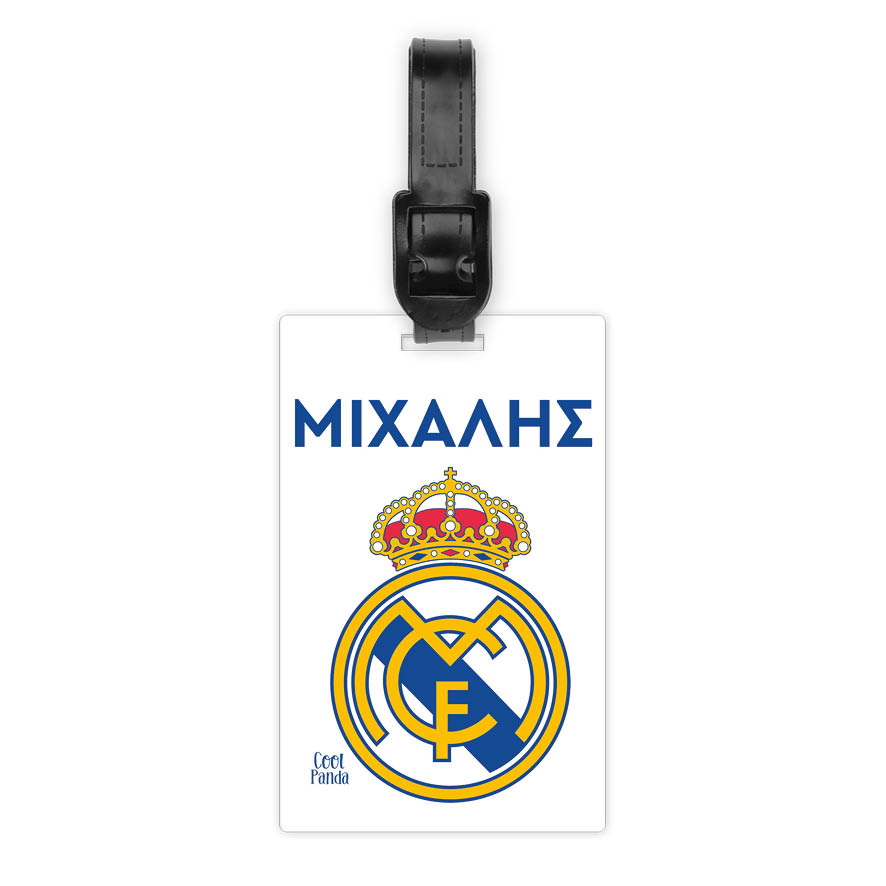 Ταμπελάκι τσάντας ξύλινο “Real madrid”