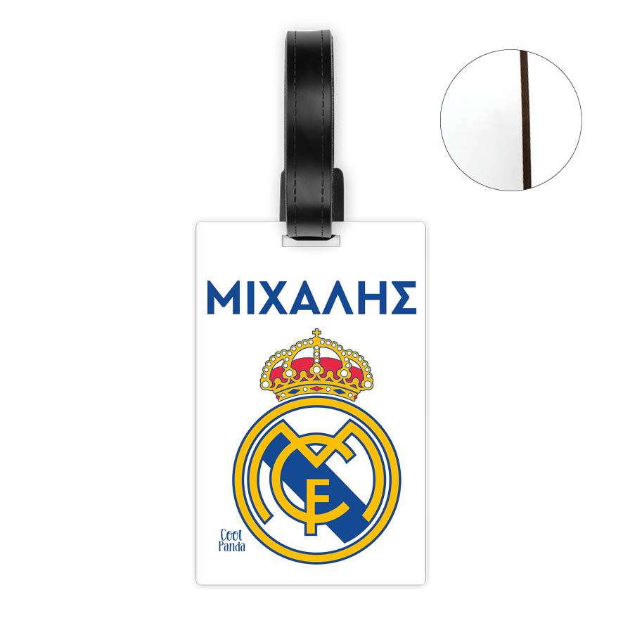 Ταμπελάκι τσάντας ξύλινο “Real madrid”