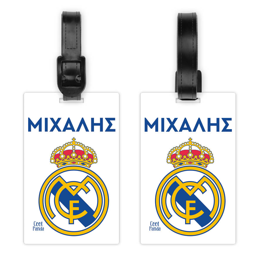 Ταμπελάκι τσάντας ξύλινο “Real madrid”