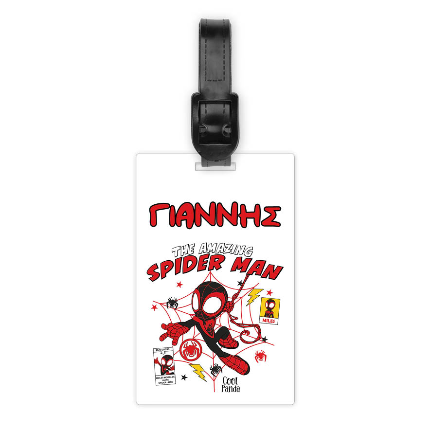 Ταμπελάκι τσάντας ξύλινο “Spidey”