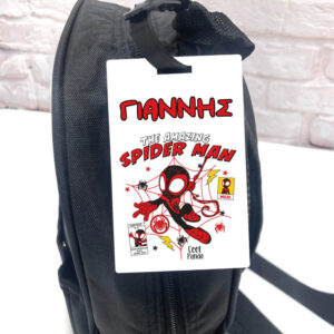 Ταμπελάκι τσάντας ξύλινο “Spidey”