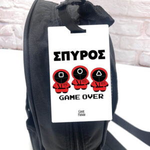 Ταμπελάκι τσάντας ξύλινο “Squid game”