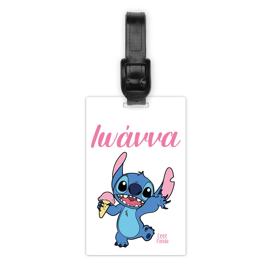 Ταμπελάκι τσάντας ξύλινο “Stitch”