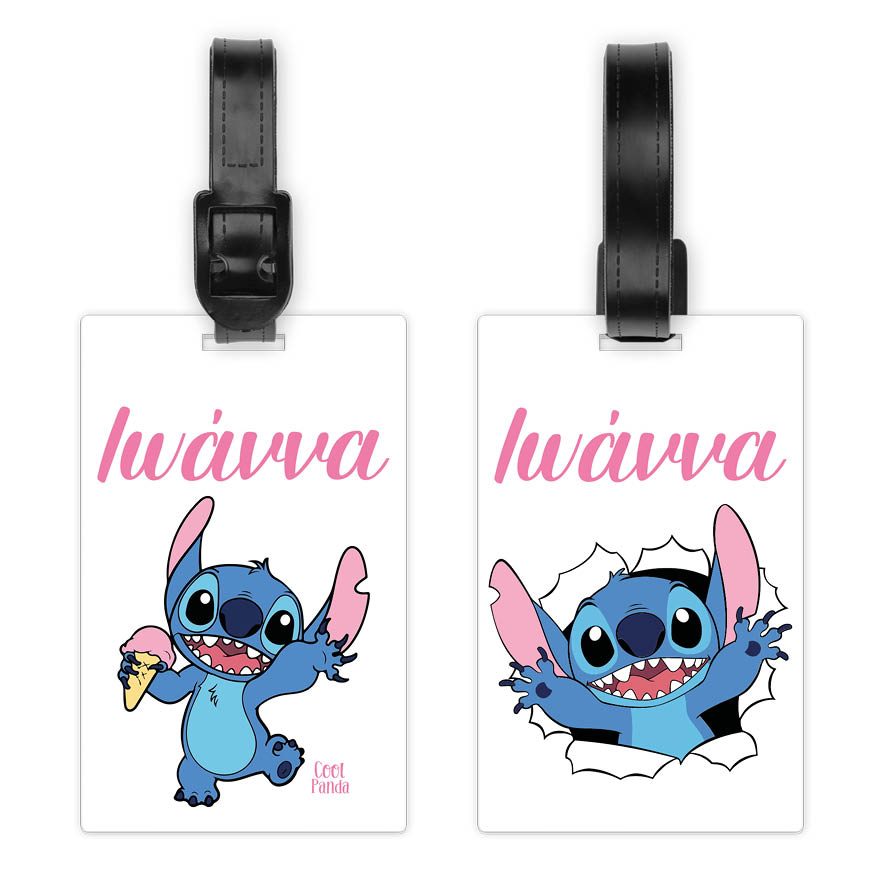 Ταμπελάκι τσάντας ξύλινο “Stitch”