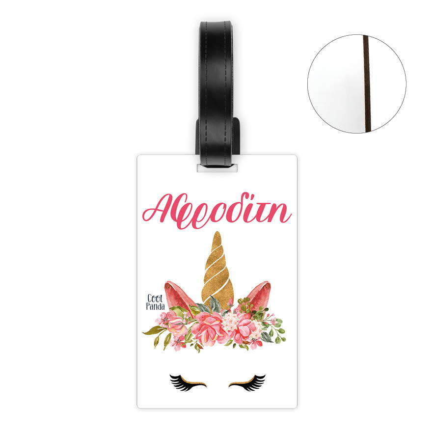 Ταμπελάκι τσάντας ξύλινο “Unicorn face”