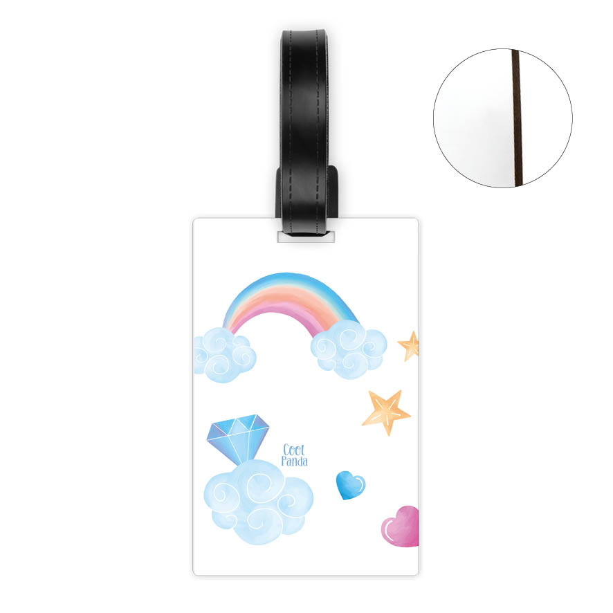 Ταμπελάκι τσάντας ξύλινο “Unicorn pink”