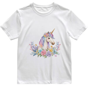 Παιδικό T-shirt “Floral Μονόκερος”
