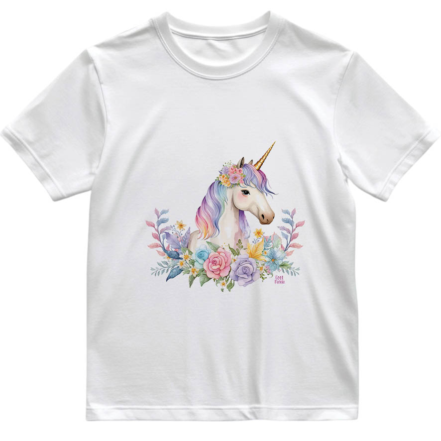 Παιδικό T-shirt “Floral Μονόκερος”