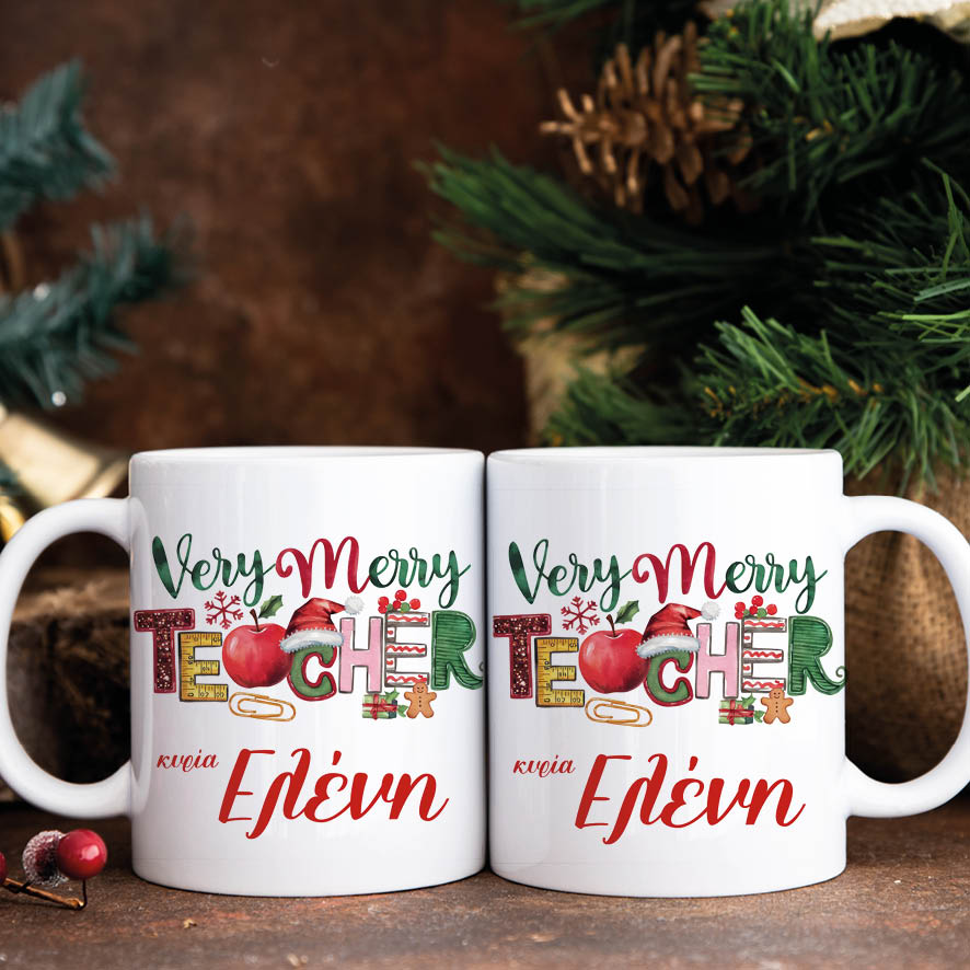 Κούπα “Very merry teacher”