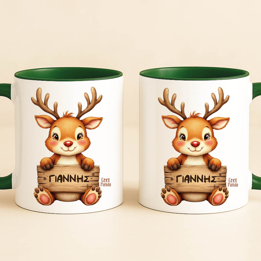 Κούπα 11oz “Μωρό τάρανδος με ταμπέλα”