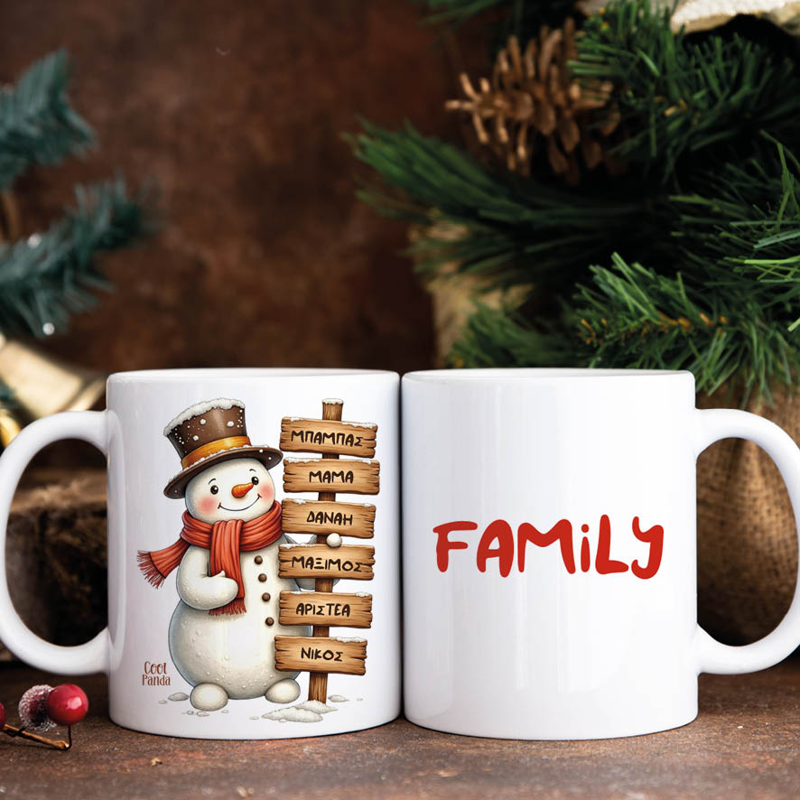 Κούπα 11oz “Oικογένεια Χιονάνθρωπος”