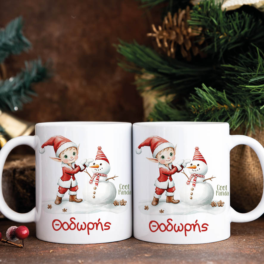 Κούπα 11oz “Ξωτικό με χιονάνθρωπο”