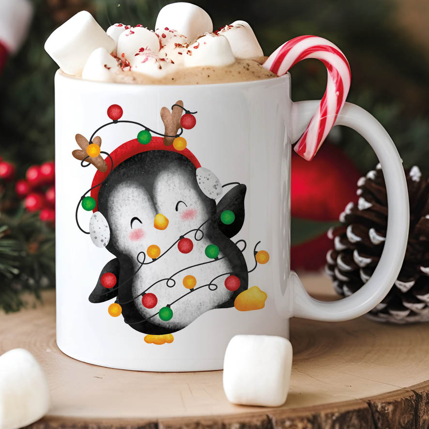 Σετ κούπα με στολίδι “Πιγκουίνος Χριστουγεννιάτικος”