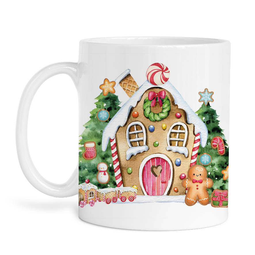 Σετ κούπα με στολίδι “Ζαχαρόσπιτο ροζ”