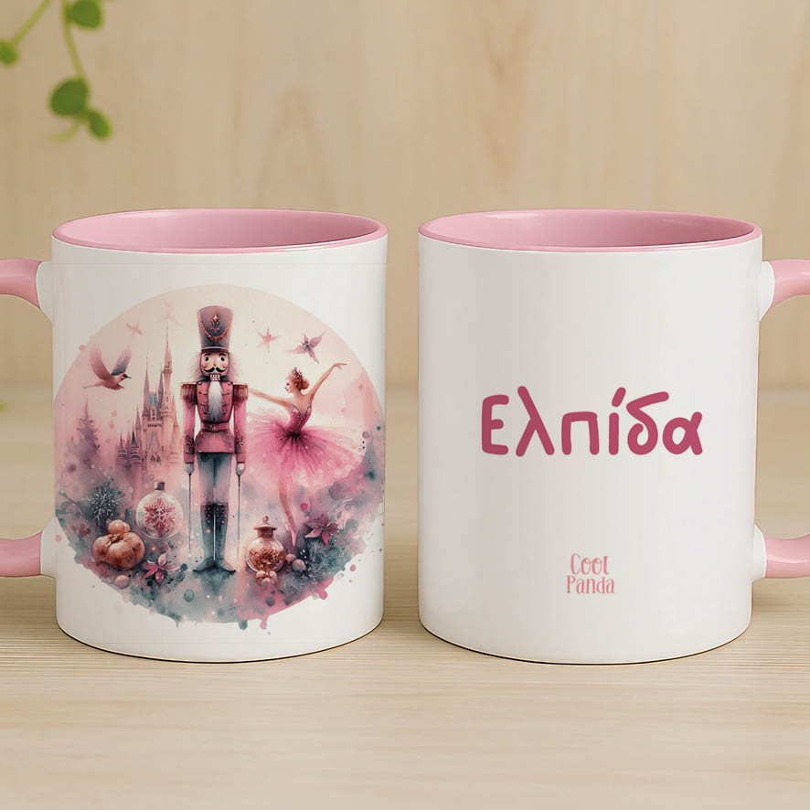 Σετ κούπα με στολίδι “The pink Nutcracker”