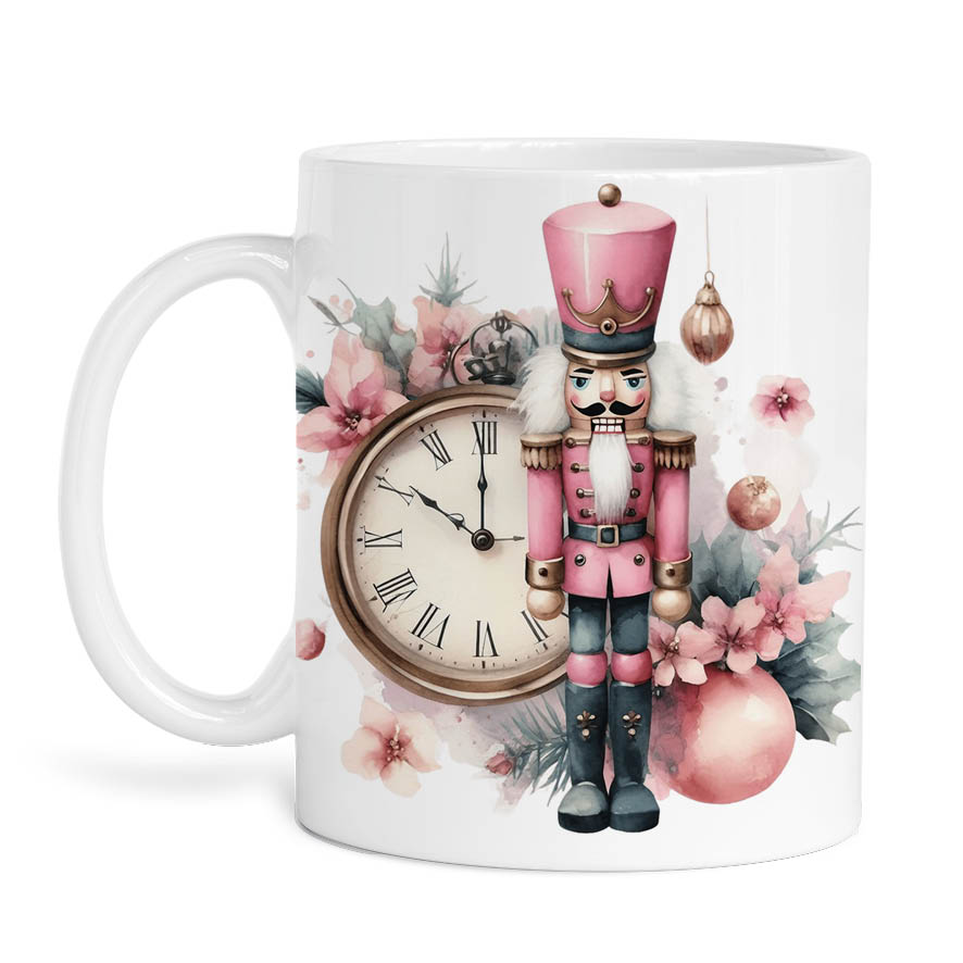 Κούπα 11oz “Ροζ Καρυοθραύστης ρολόι”