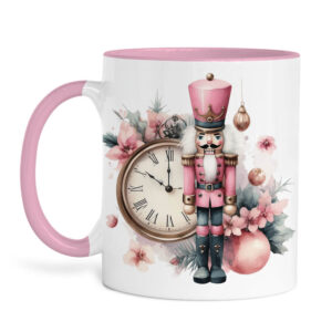 Κούπα 11oz “Ροζ Καρυοθραύστης ρολόι”