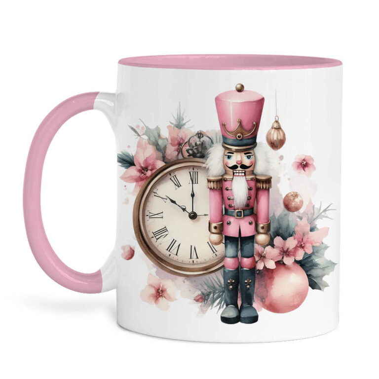 Κούπα 11oz “Ροζ Καρυοθραύστης ρολόι”