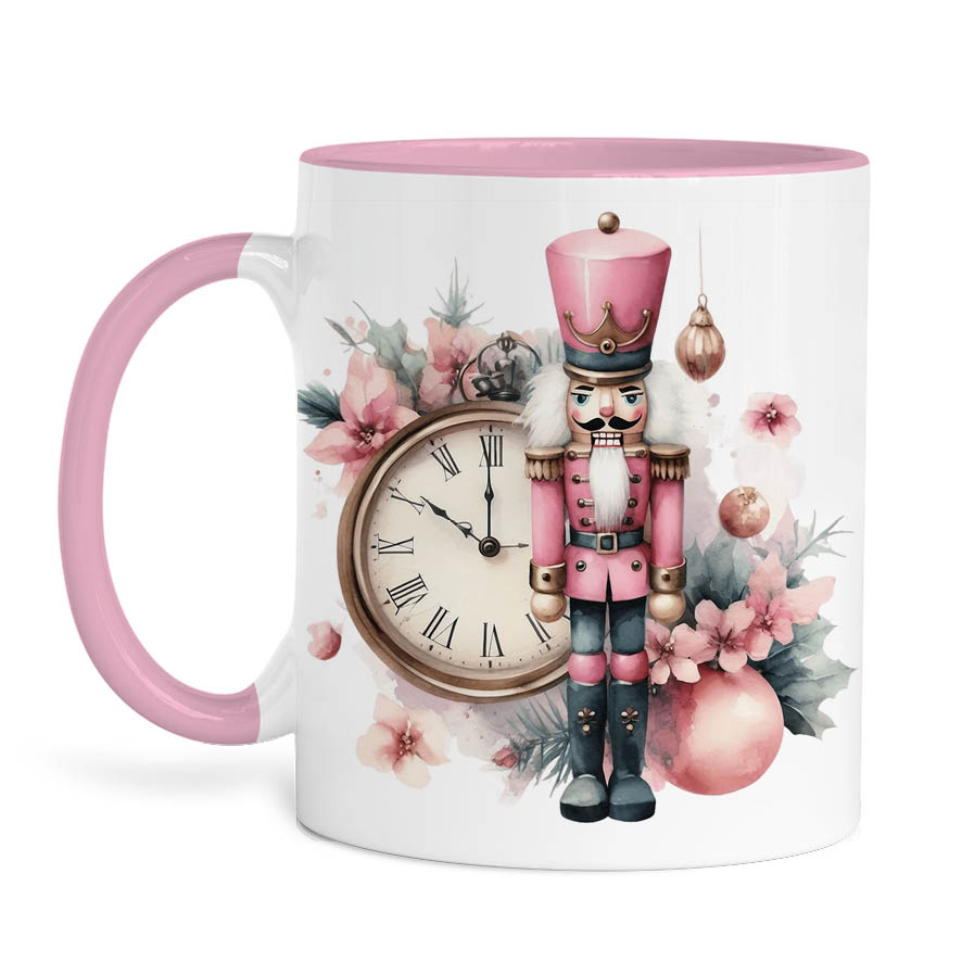 Κούπα 11oz “Ροζ Καρυοθραύστης ρολόι”