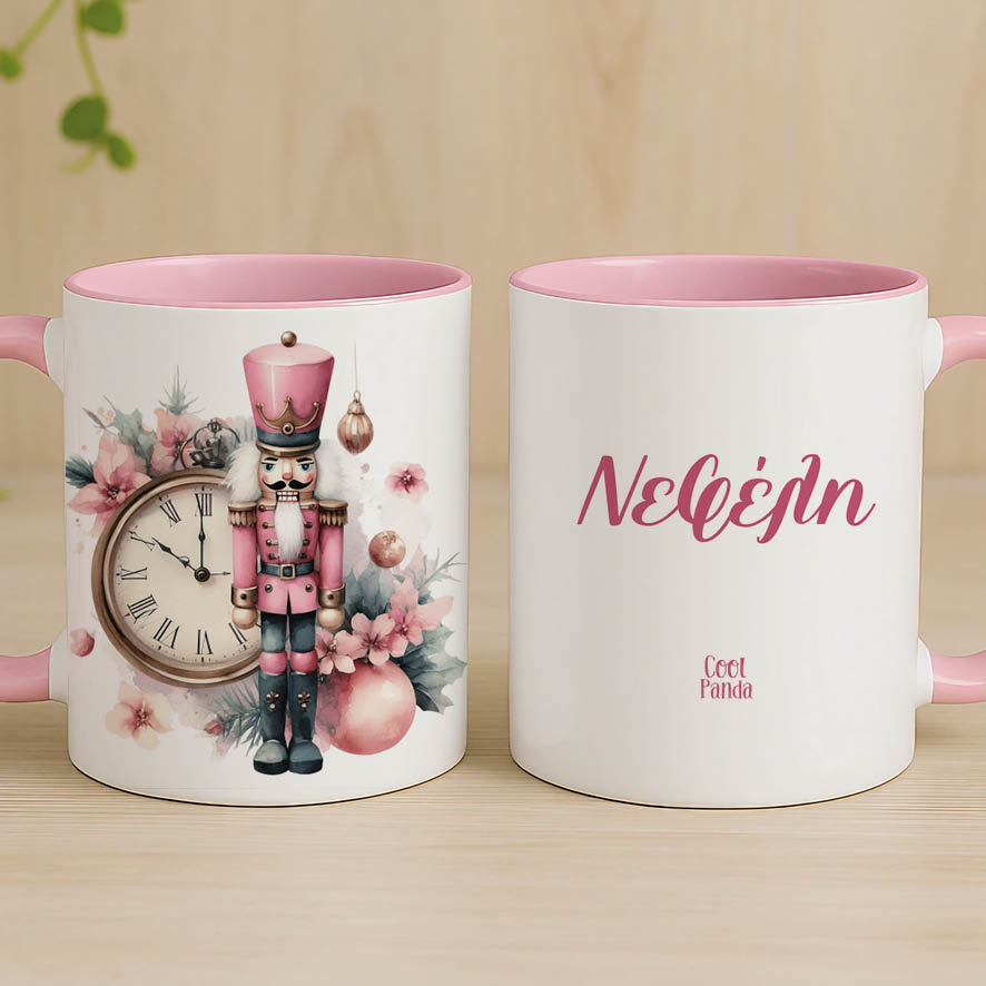 Κούπα 11oz “Ροζ Καρυοθραύστης ρολόι”