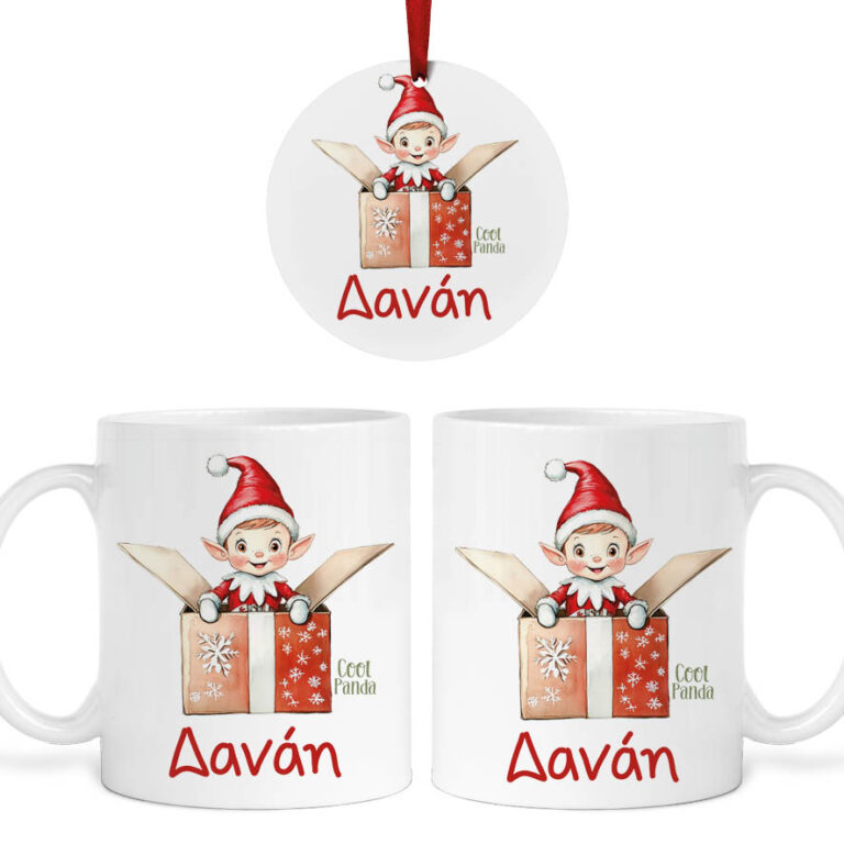 Σετ κούπα με στολίδι “Ξωτικό δώρο”