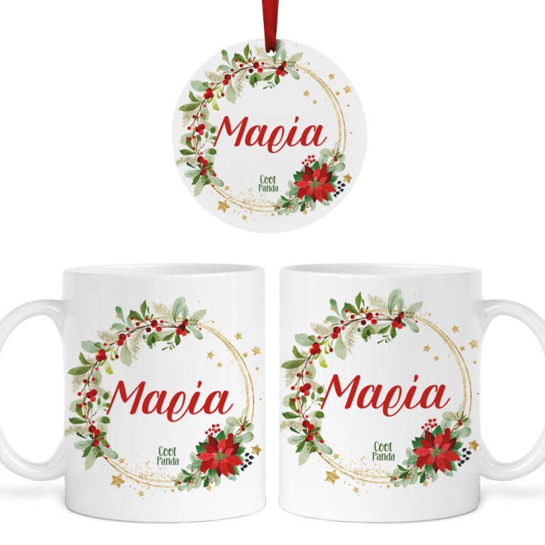 Σετ κούπα με στολίδι “Χρυσό στεφάνι”