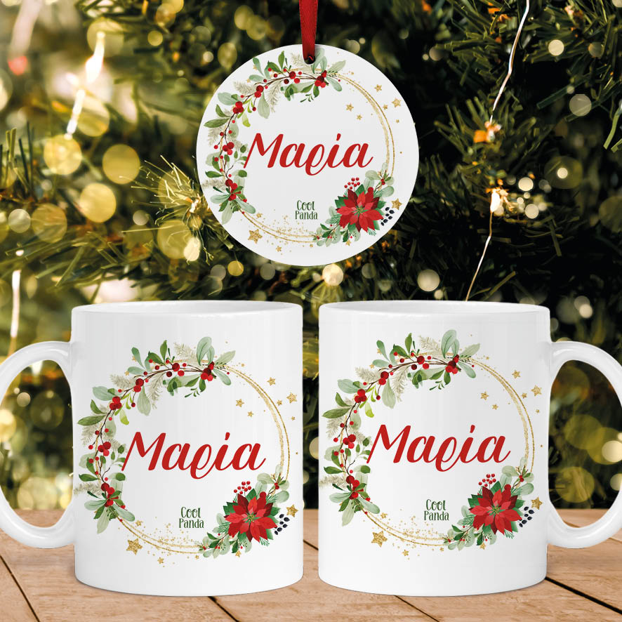 Σετ κούπα με στολίδι “Χρυσό στεφάνι”